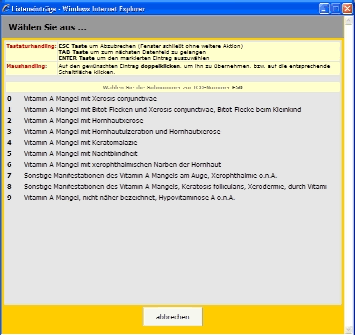 ICD-Code ermitteln (Subcode)