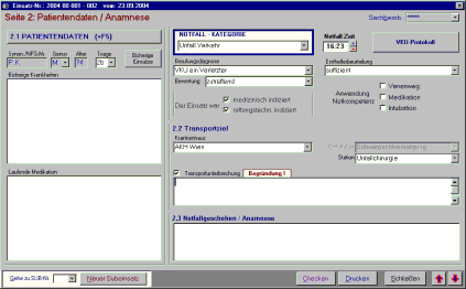 Patientendaten / Anamnese